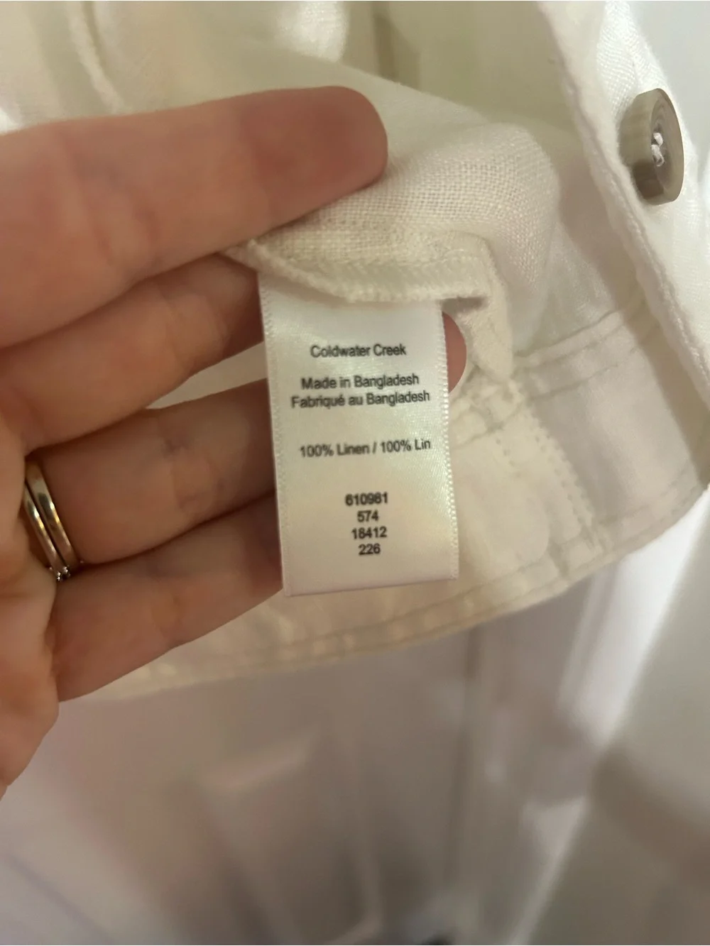 100% Linen 2X PLUS Jacket Coastal Quiet Luxury Coldwater Creek White